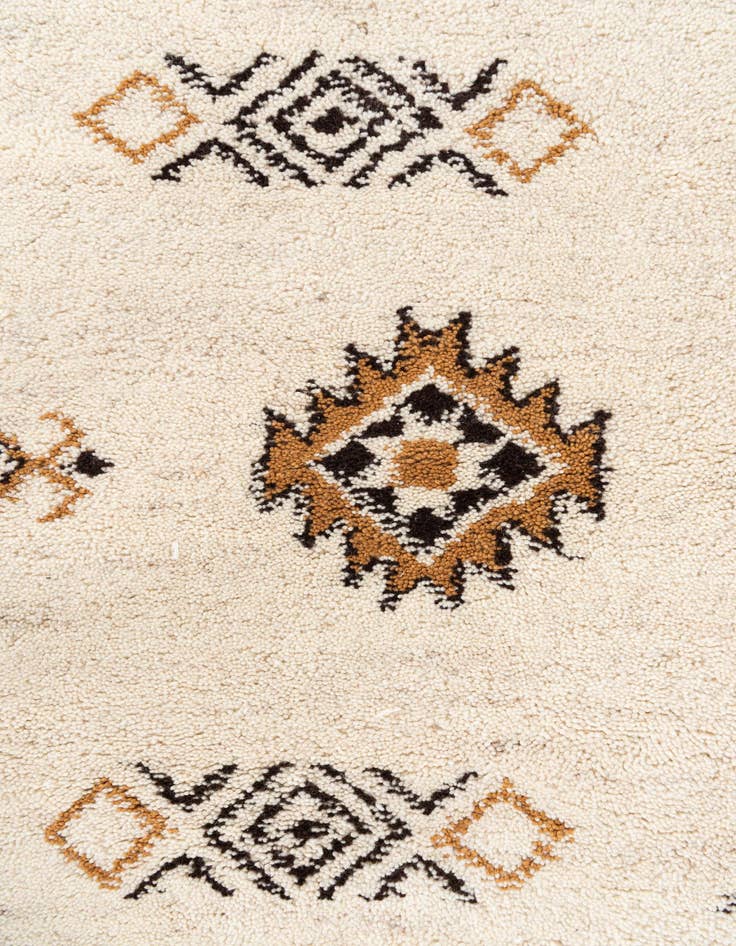 Detail image of  6' 6 x 6' 6  Hand Knotted Moroccan Wool Round Rug