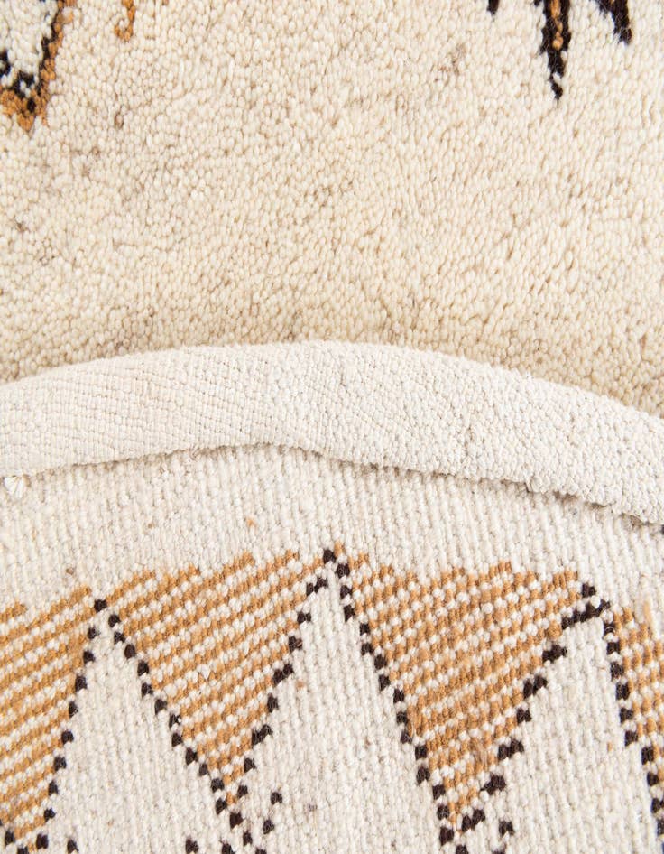 Detail image of  6' 6 x 6' 6  Hand Knotted Moroccan Wool Round Rug