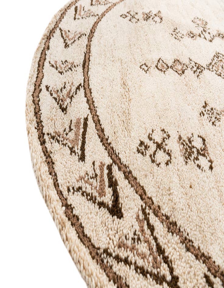 Detail image of  6' 3 x 6' 4  Hand Knotted Moroccan Wool Round Rug