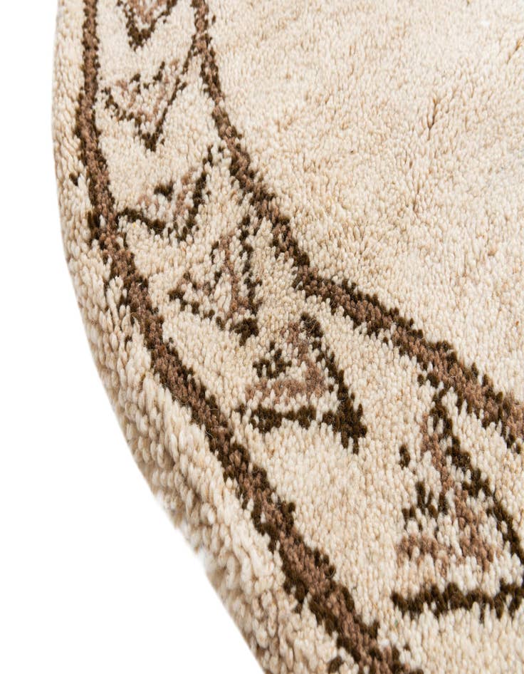 Detail image of  6' 3 x 6' 4  Hand Knotted Moroccan Wool Round Rug