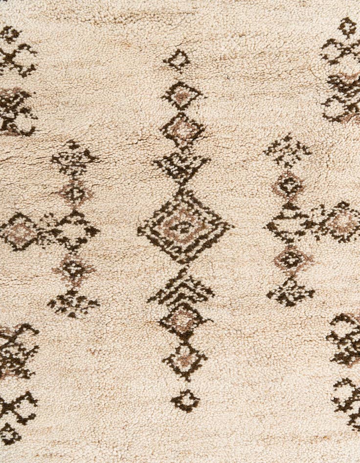 Detail image of  6' 3 x 6' 4  Hand Knotted Moroccan Wool Round Rug