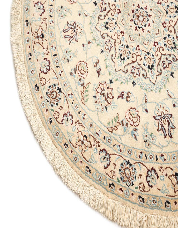 Detail image of  3' 7 x 3' 7 Nain Wool Round Rug