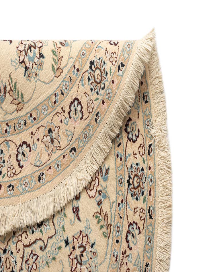 Detail image of  3' 7 x 3' 7 Nain Wool Round Rug