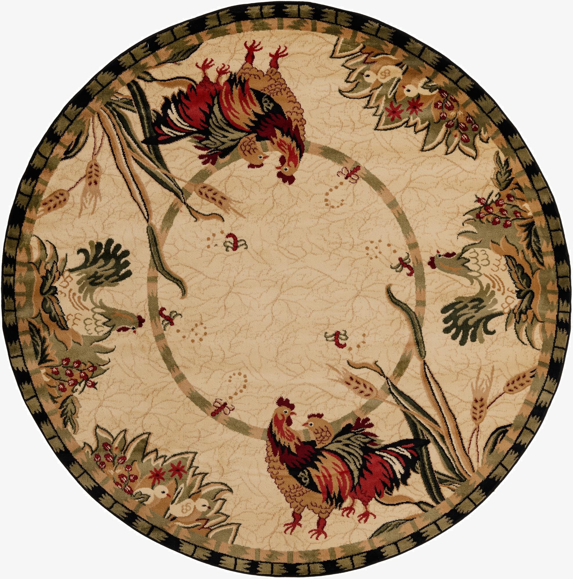  7' 10 x 7' 10 Pastoral Round Rug