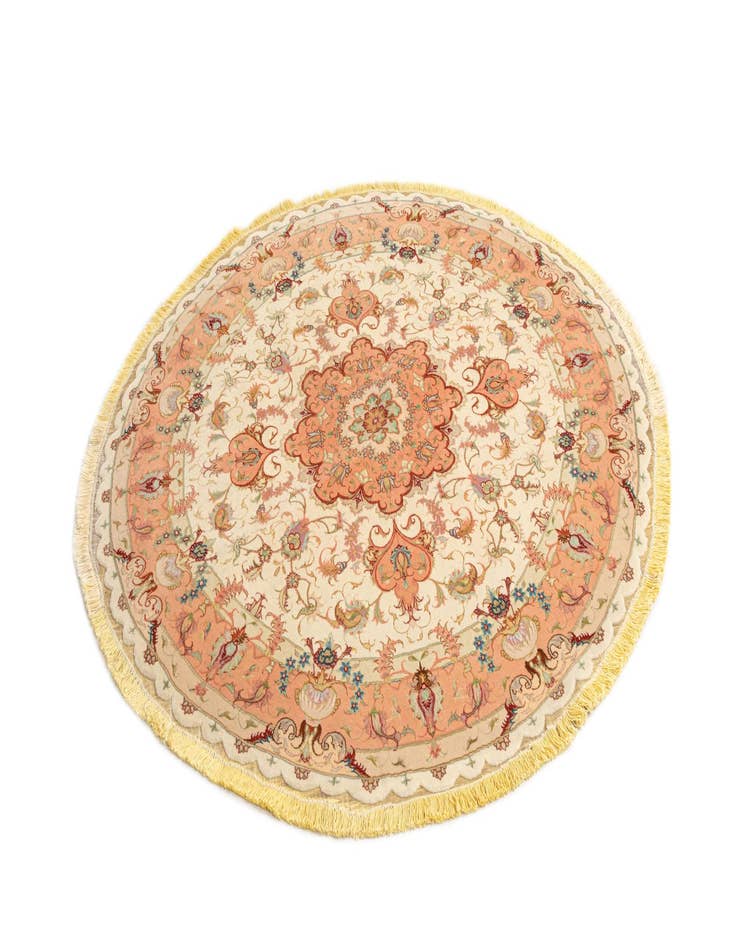 Detail image of  5' x 5' Tabriz Round Rug