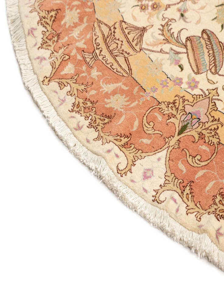 Detail image of  6' 7 x 6' 7 Tabriz Round Rug