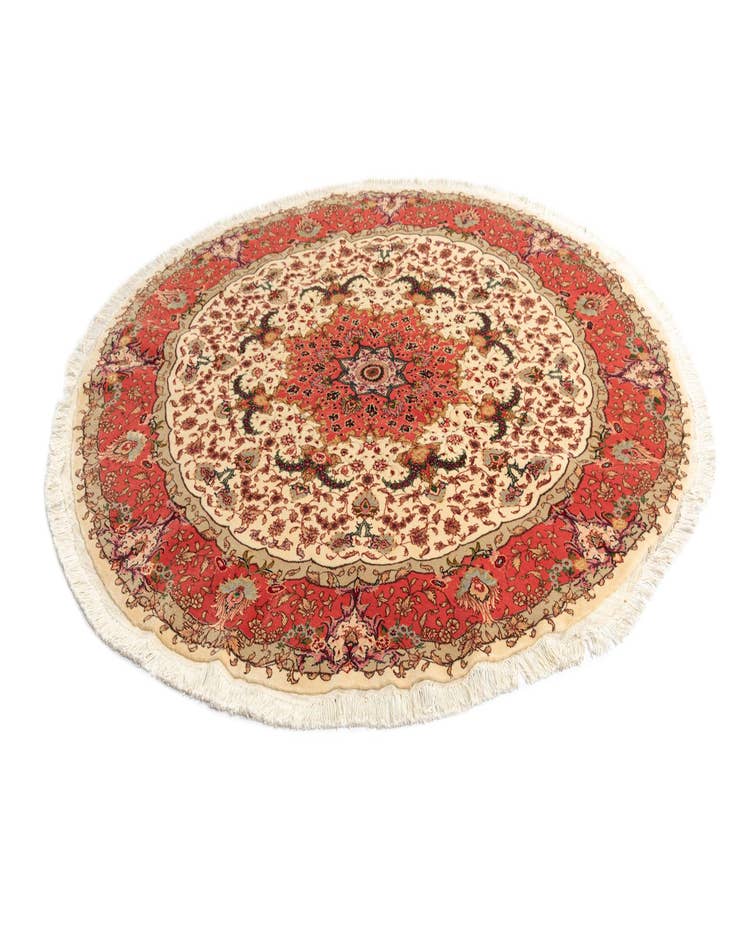 Detail image of  6' 9 x 6' 10 Tabriz Round Rug