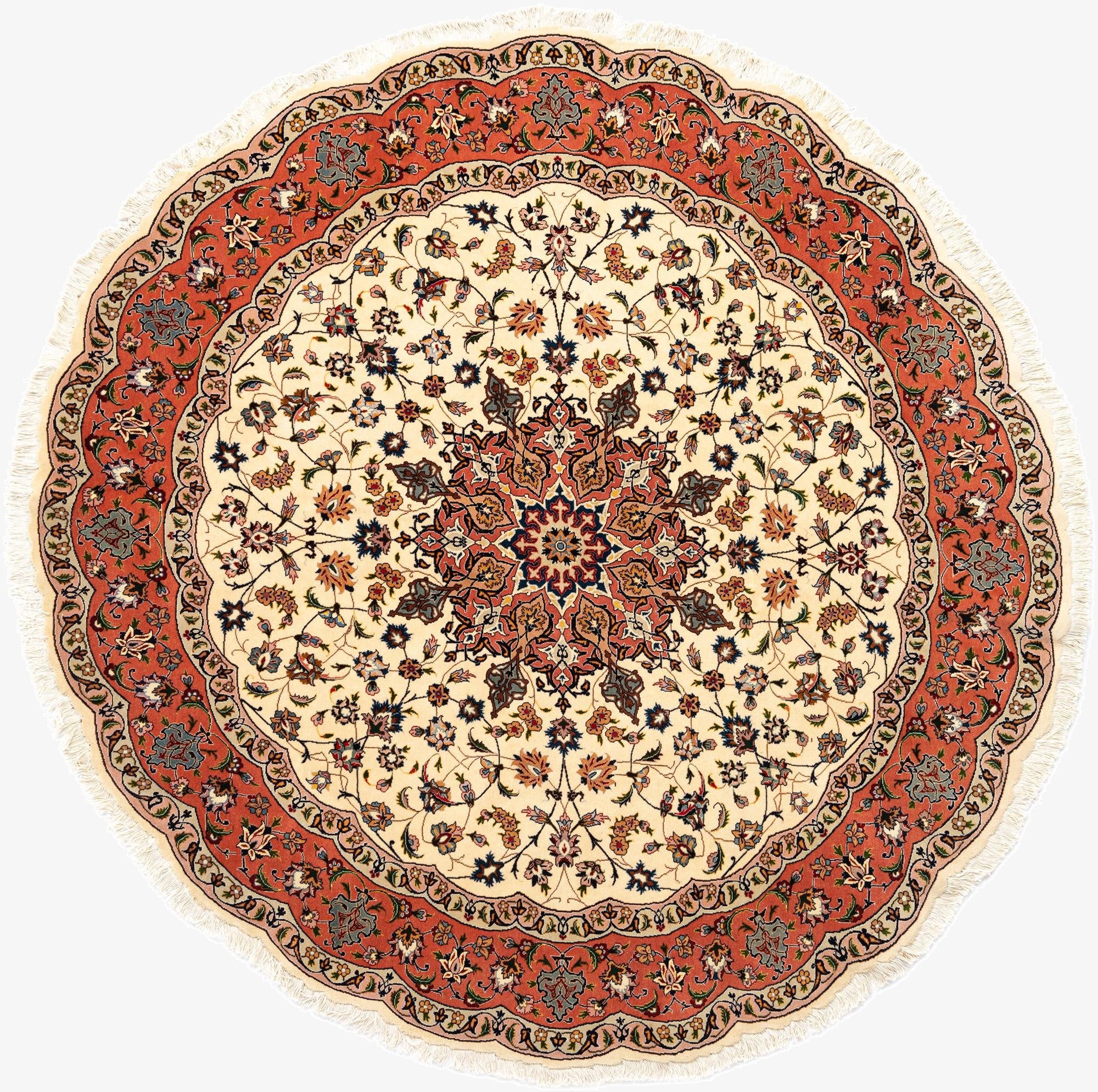  6' 7 x 6' 7 Tabriz Round Rug