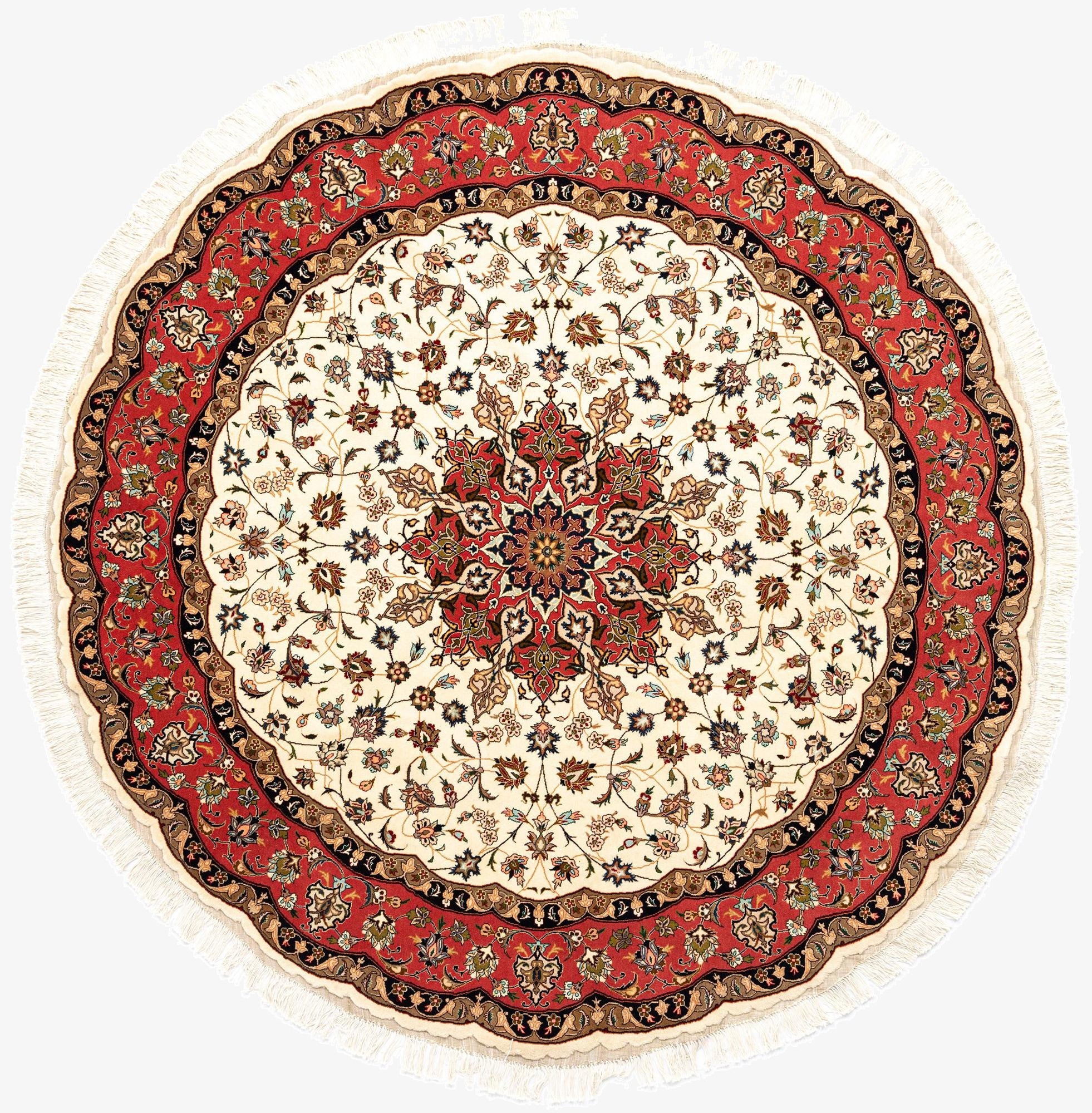  6' 9 x 6' 9 Tabriz Round Rug
