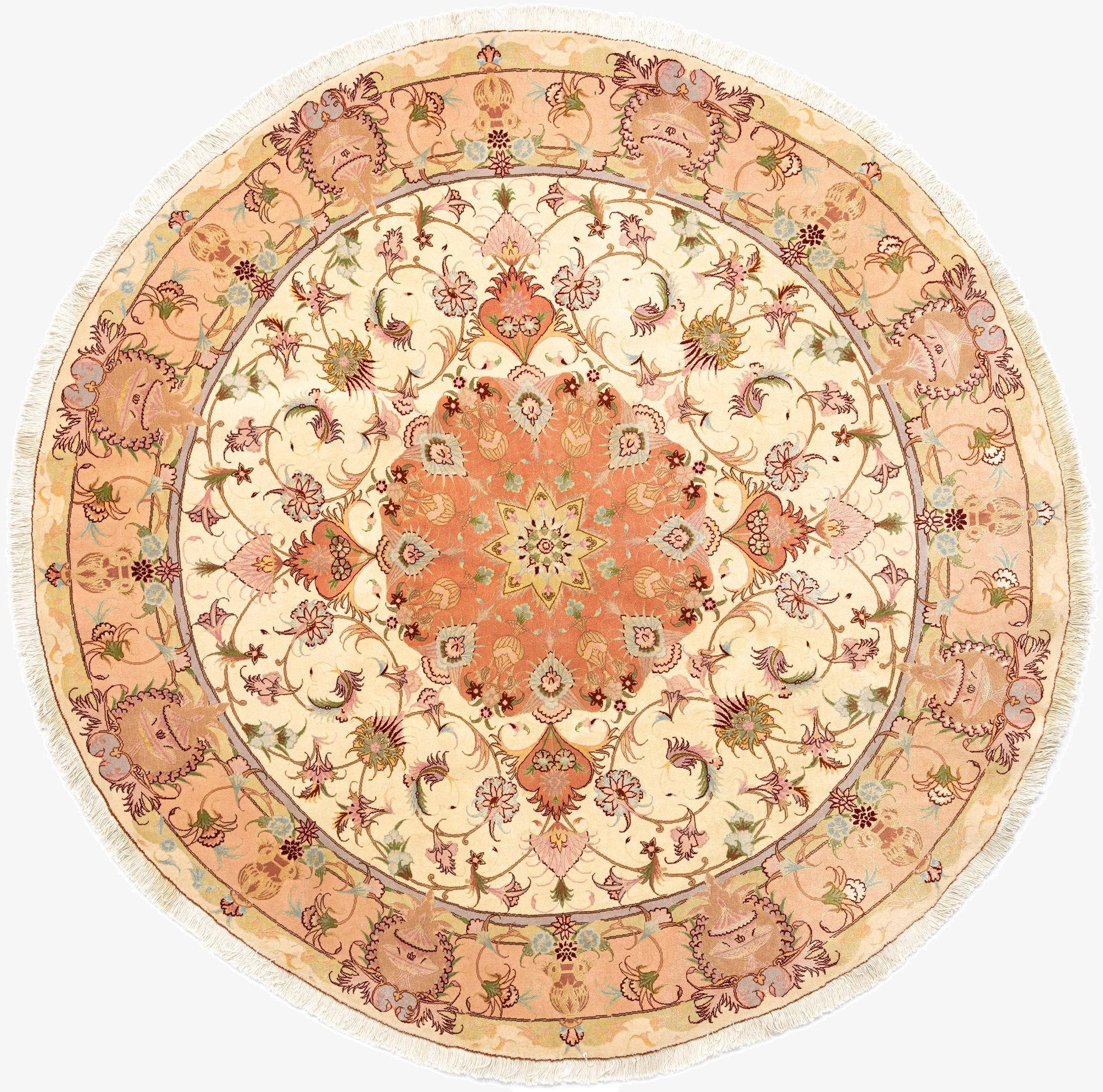  6' 7 x 6' 7 Tabriz Round Rug
