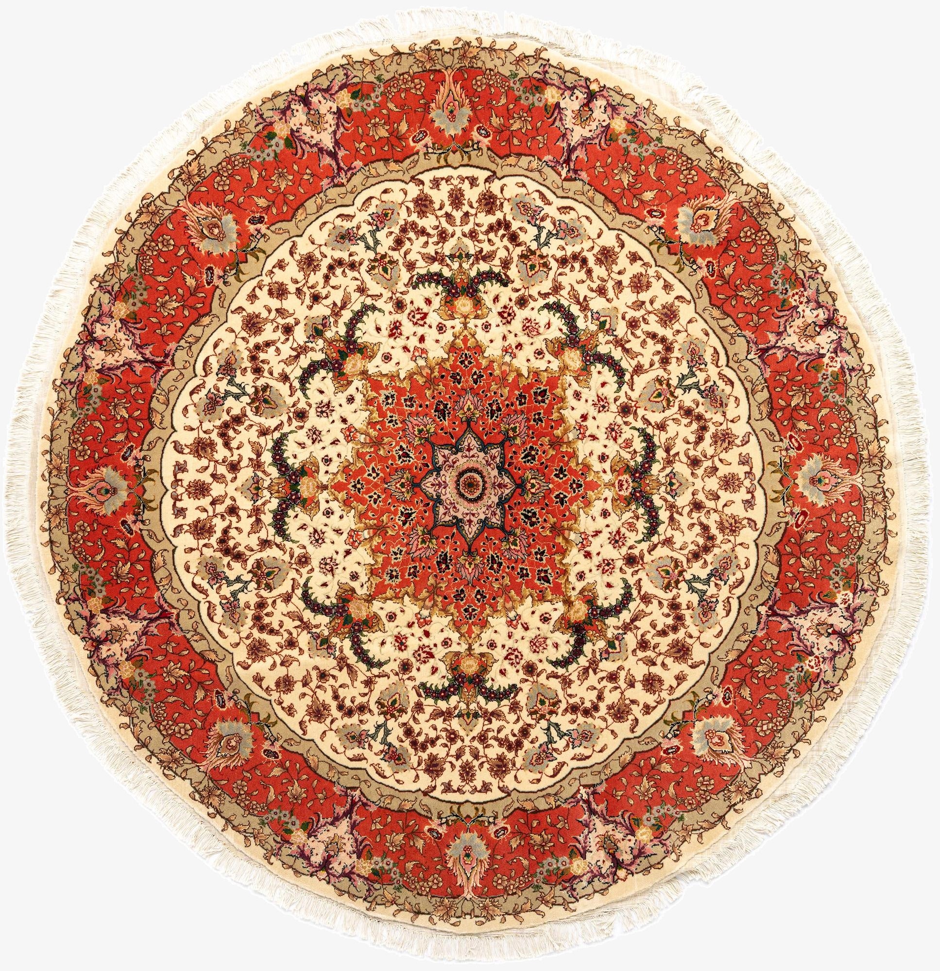  6' 9 x 6' 10 Tabriz Round Rug