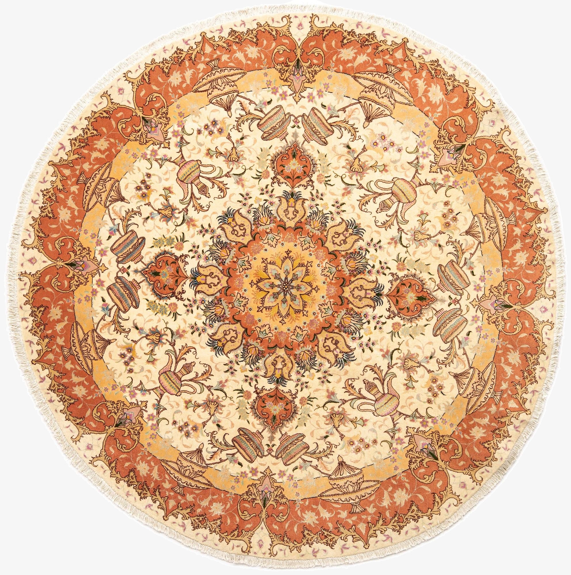  6' 7 x 6' 7 Tabriz Round Rug
