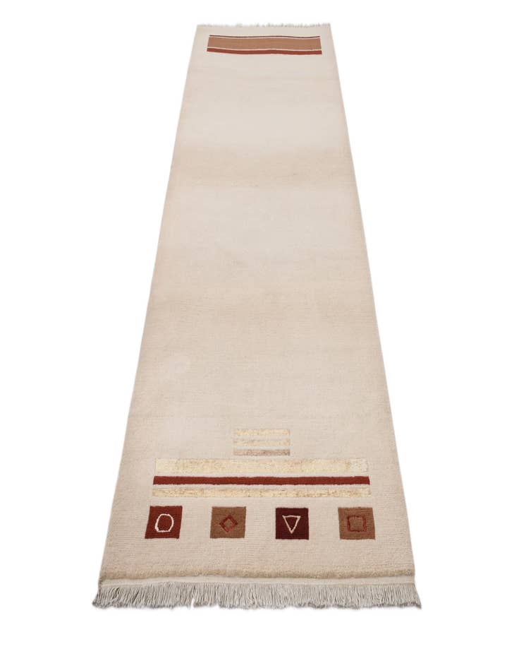 Detail image of  2' 9 x 9' 10  Hand Knotted Darya Wool Runner Rug