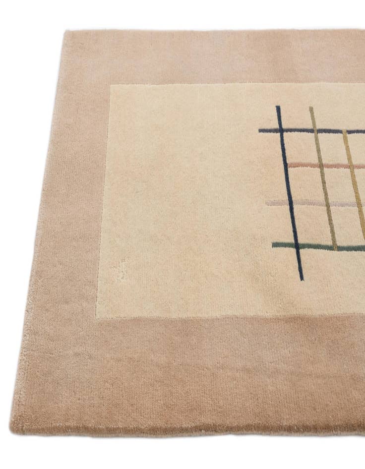 Detail image of  2' 7 x 9'  Hand Knotted Darya Wool Runner Rug