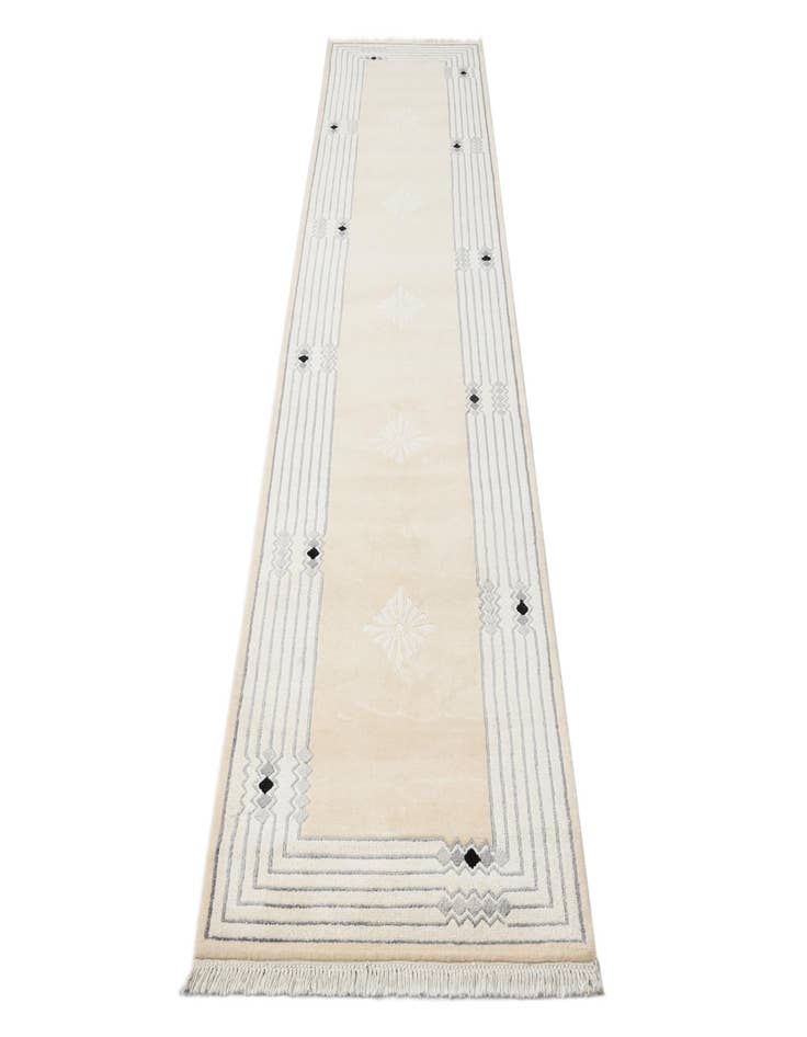 Detail image of  2' 7 x 13'  Hand Knotted Darya Wool Runner Rug