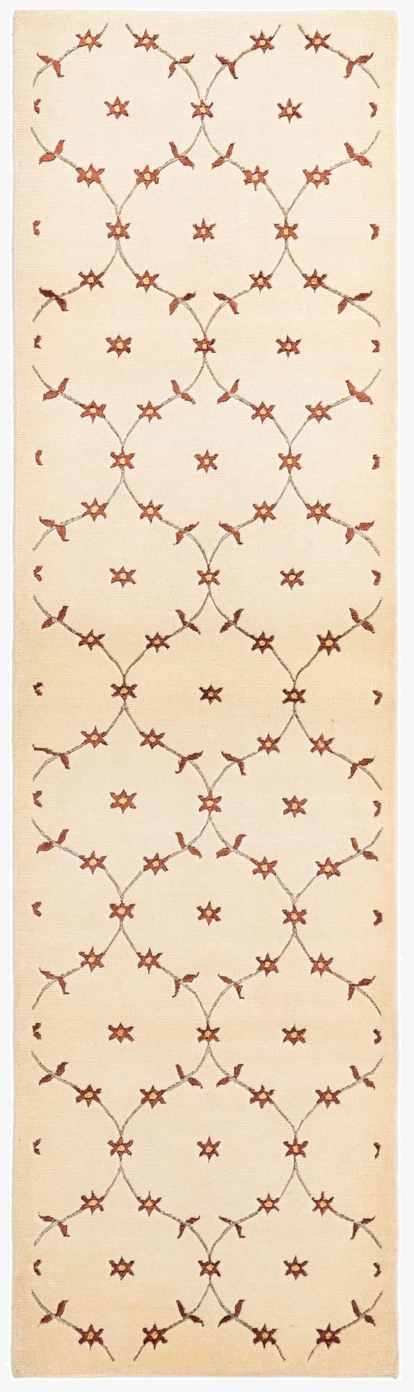  2' 9 x 10'  Hand Knotted Darya Wool Runner Rug