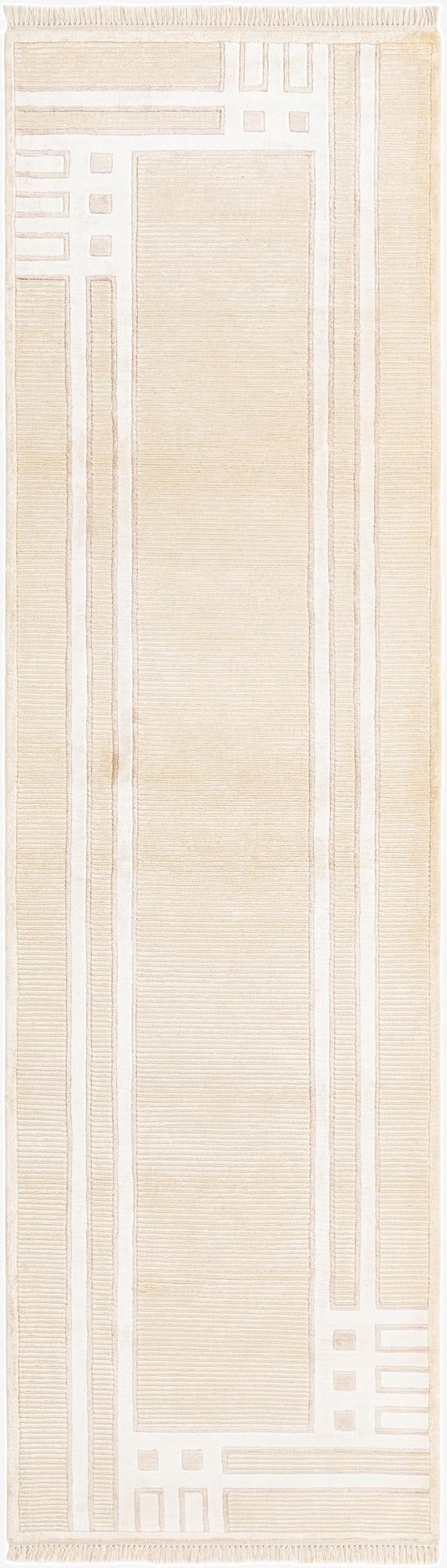  2' 8 x 9' 5  Hand Knotted Darya Wool Runner Rug