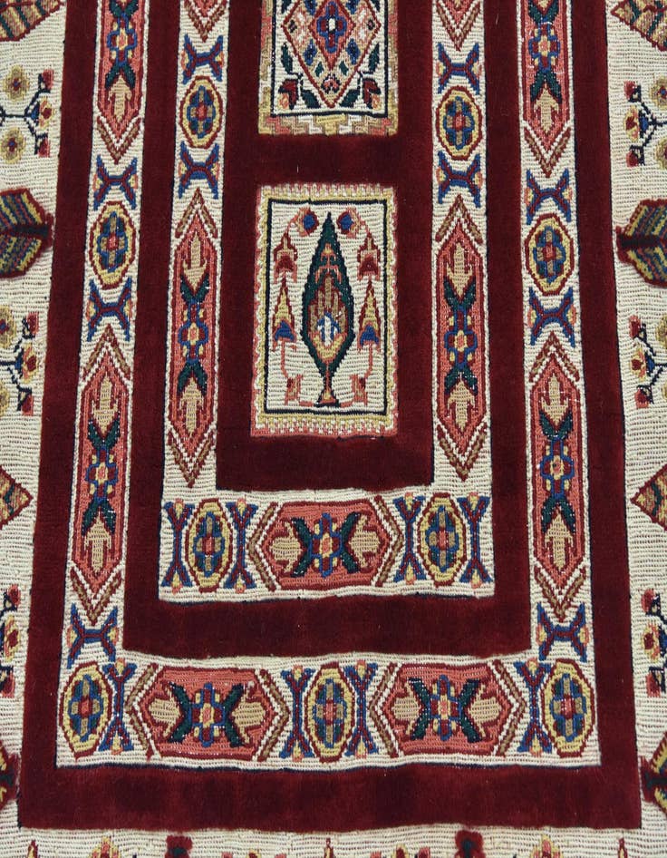 Detail image of 2' 9 x 6' 9 Hand Knotted Ghoochan Persian Wool Runner Rug