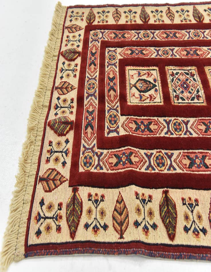 Detail image of 2' 9 x 6' 9 Hand Knotted Ghoochan Persian Wool Runner Rug