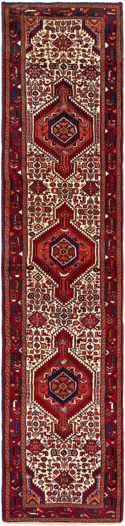  2' 7 x 11' 7 Hamedan Wool Runner Rug