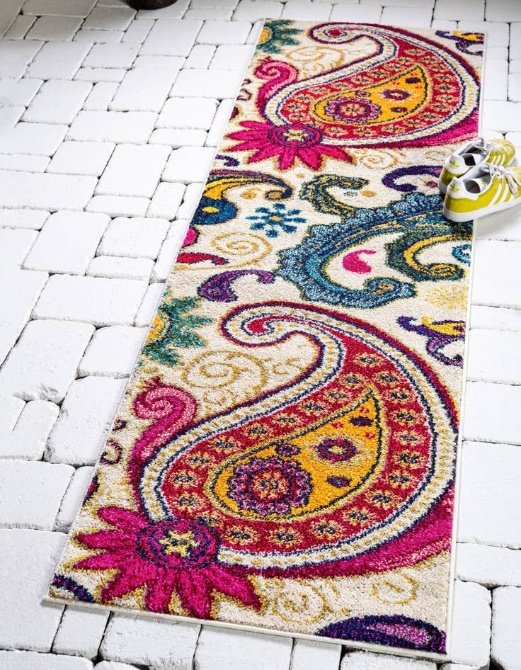 Detail image of  2' 2 x 6' 9  Washable Hyacinth Runner Rug