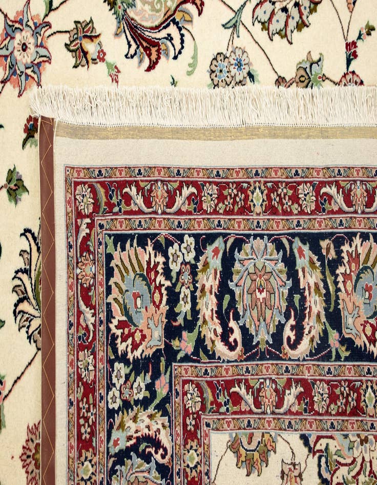 Detail image of  6' 10 x 20' 1  Hand Knotted Isfahan Persian Runner Rug