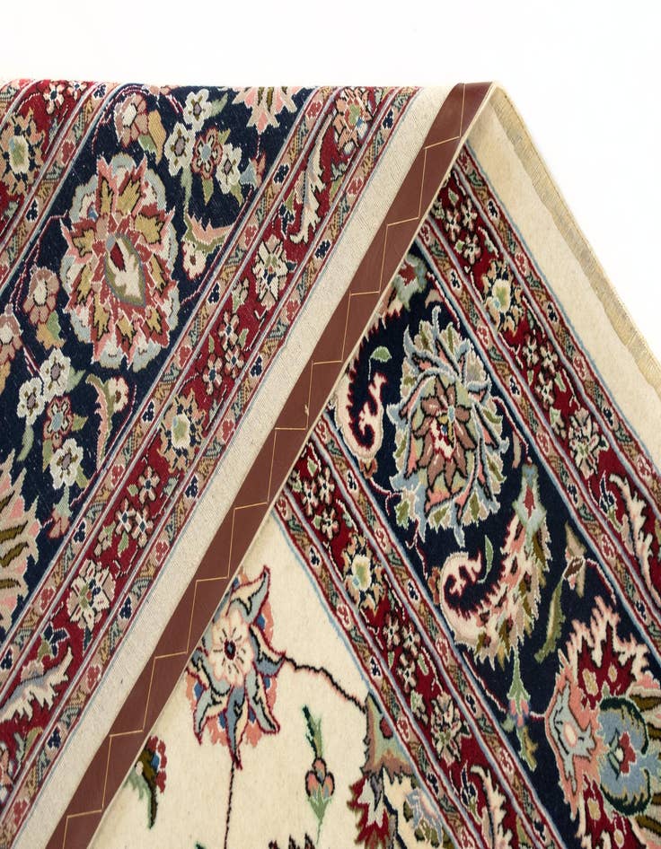 Detail image of  6' 10 x 20' 1  Hand Knotted Isfahan Persian Runner Rug