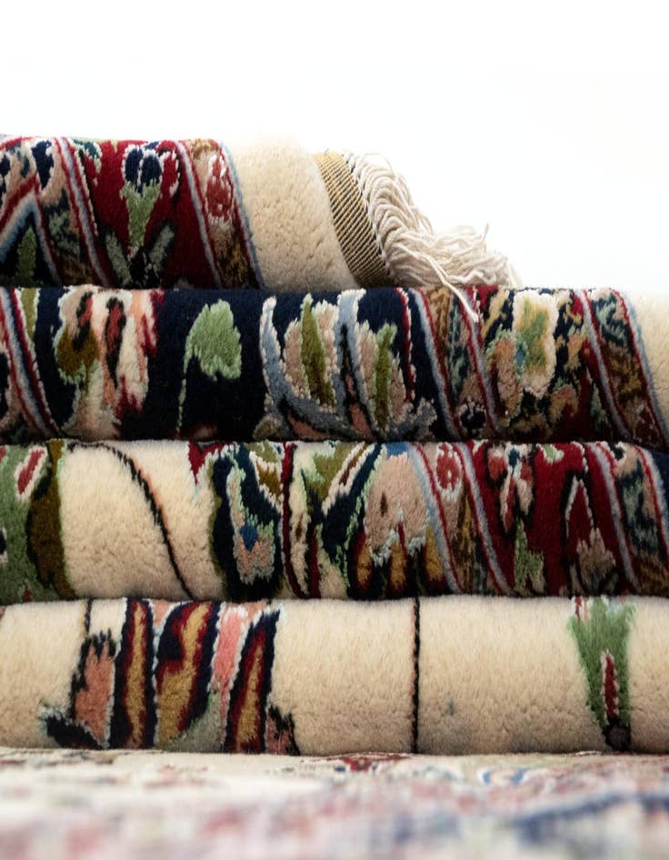 Detail image of  6' 10 x 20' 1  Hand Knotted Isfahan Persian Runner Rug