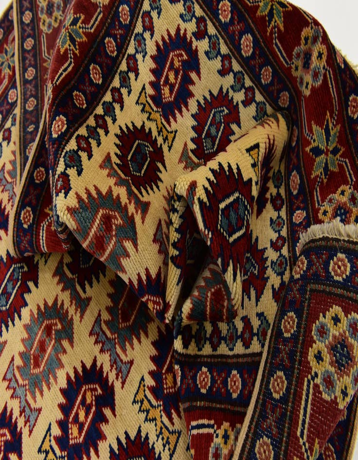 Detail image of  2' 10 x 10' 3  Hand Knotted Kazak Runner Rug