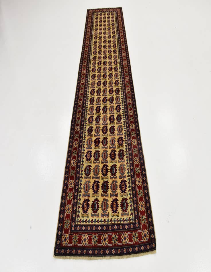 Detail image of  2' 10 x 10' 3  Hand Knotted Kazak Runner Rug