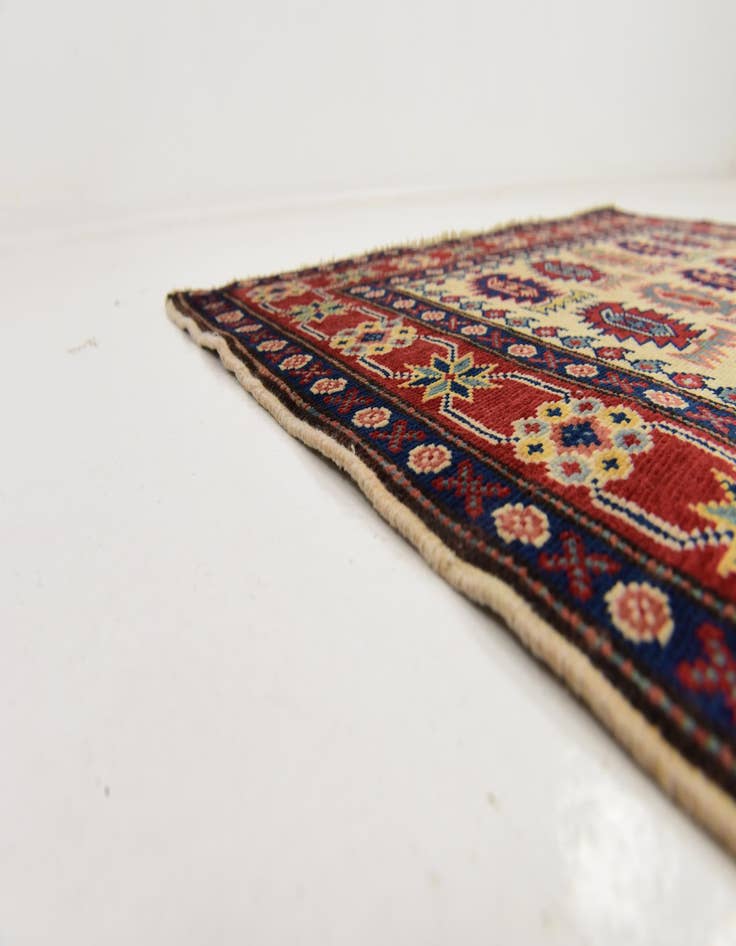 Detail image of  2' 10 x 10' 3  Hand Knotted Kazak Runner Rug