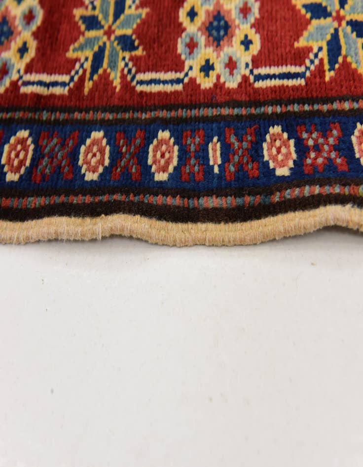 Detail image of  2' 10 x 10' 3  Hand Knotted Kazak Runner Rug