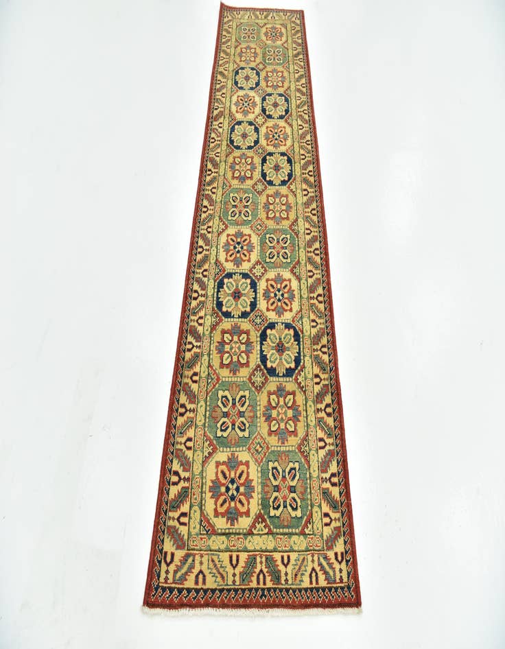 Detail image of  2' 8 x 9' 7  Hand Knotted Kazak Runner Rug