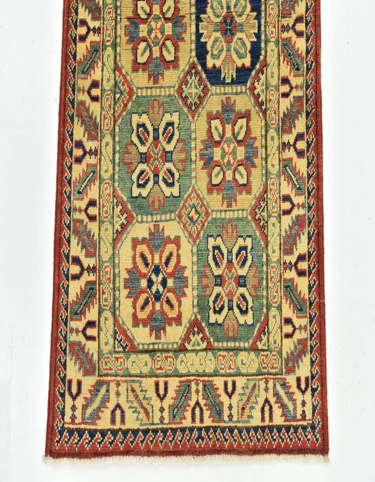 Detail image of  2' 8 x 9' 7  Hand Knotted Kazak Runner Rug