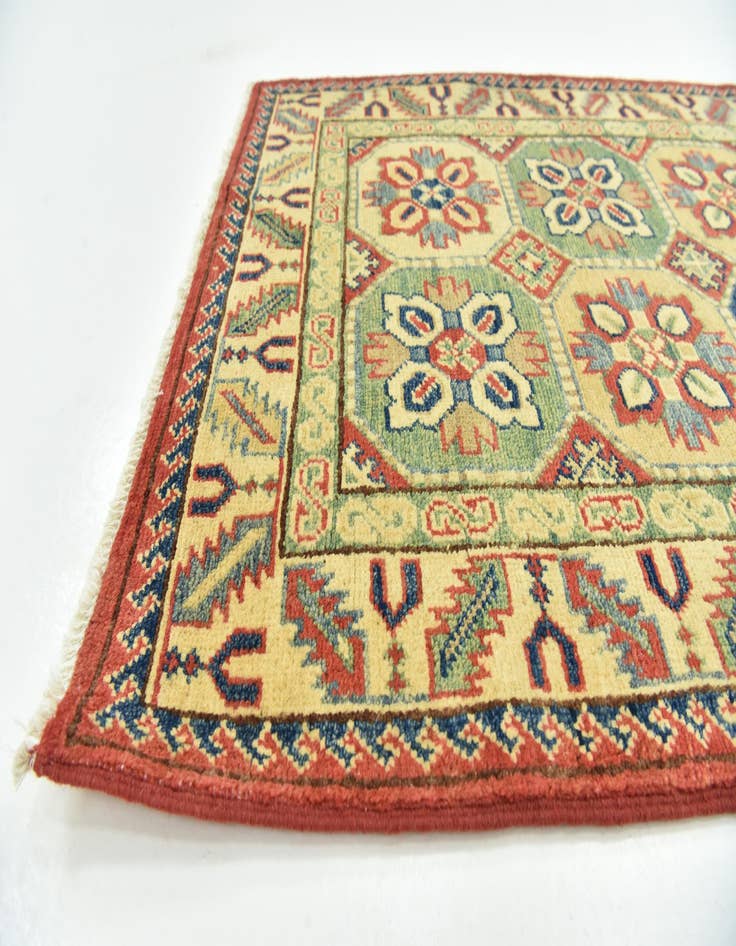 Detail image of  2' 8 x 9' 7  Hand Knotted Kazak Runner Rug