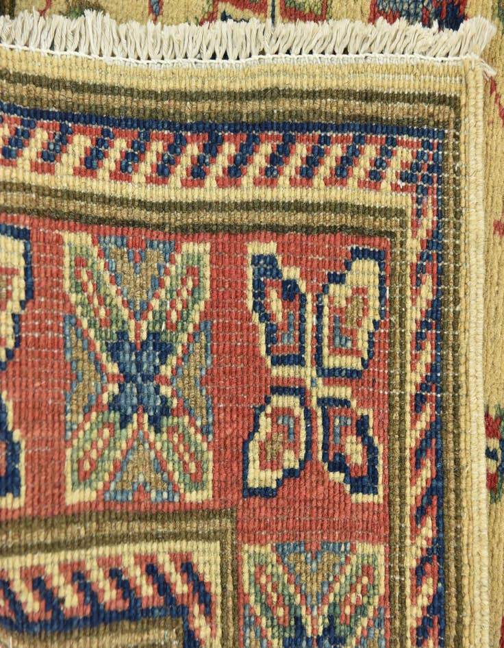 Detail image of  2' 9 x 10'  Hand Knotted Kazak Runner Rug