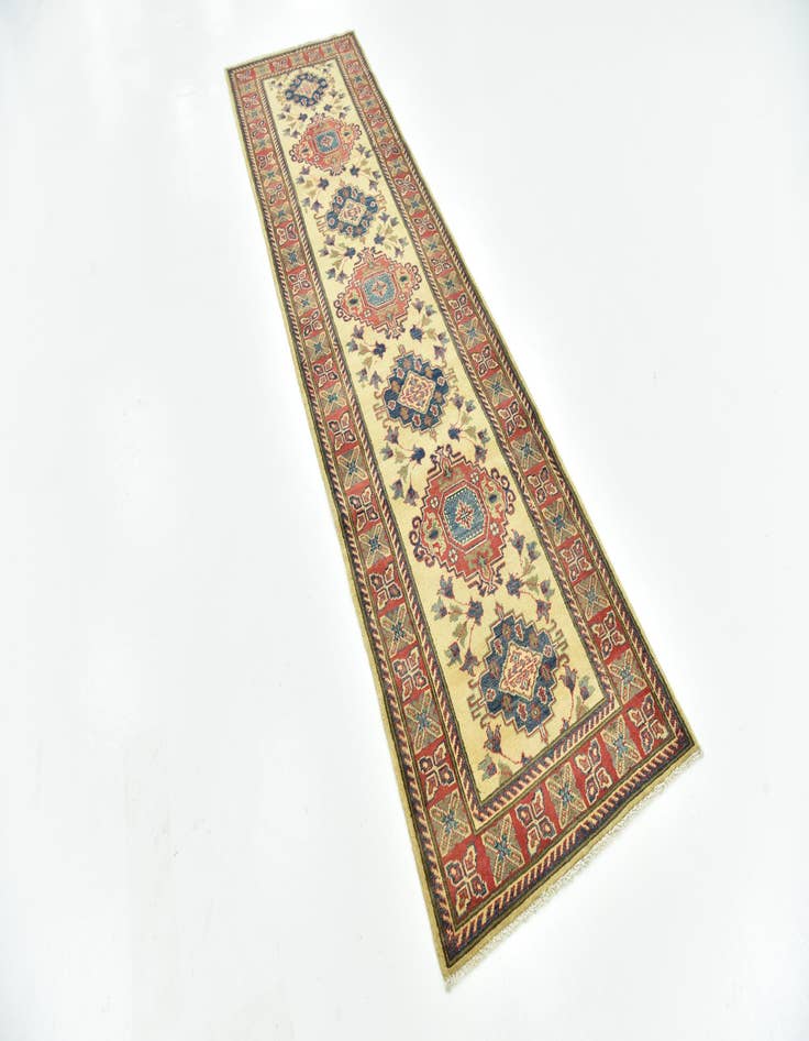 Detail image of  2' 9 x 10'  Hand Knotted Kazak Runner Rug