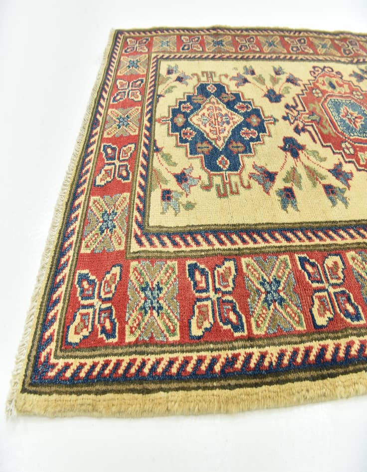 Detail image of  2' 9 x 10'  Hand Knotted Kazak Runner Rug