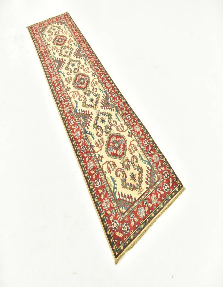 Detail image of  2' 8 x 9' 9  Hand Knotted Kazak Runner Rug