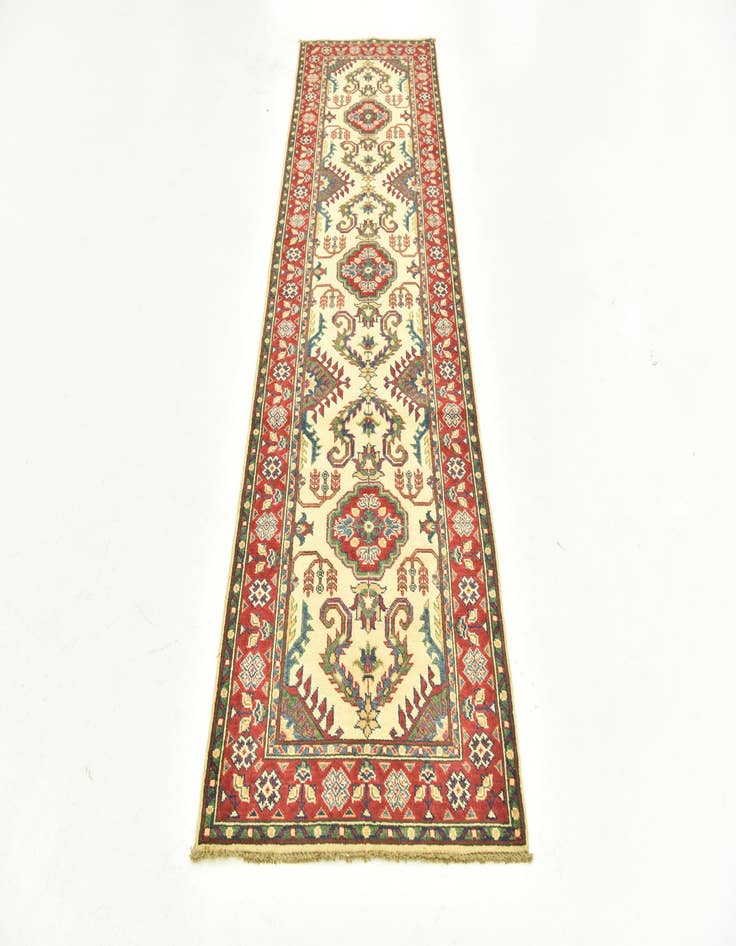 Detail image of  2' 8 x 9' 9  Hand Knotted Kazak Runner Rug