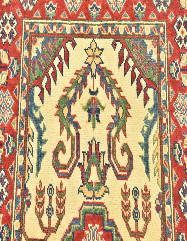 Detail image of  2' 8 x 9' 9  Hand Knotted Kazak Runner Rug