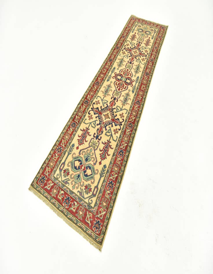 Detail image of  2' 8 x 9' 10  Hand Knotted Kazak Runner Rug