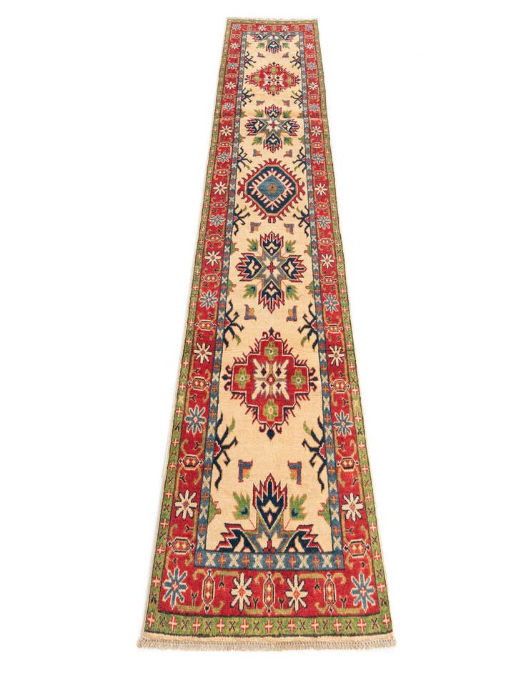 Detail image of  2' 8 x 9' 9  Hand Knotted Kazak Runner Rug