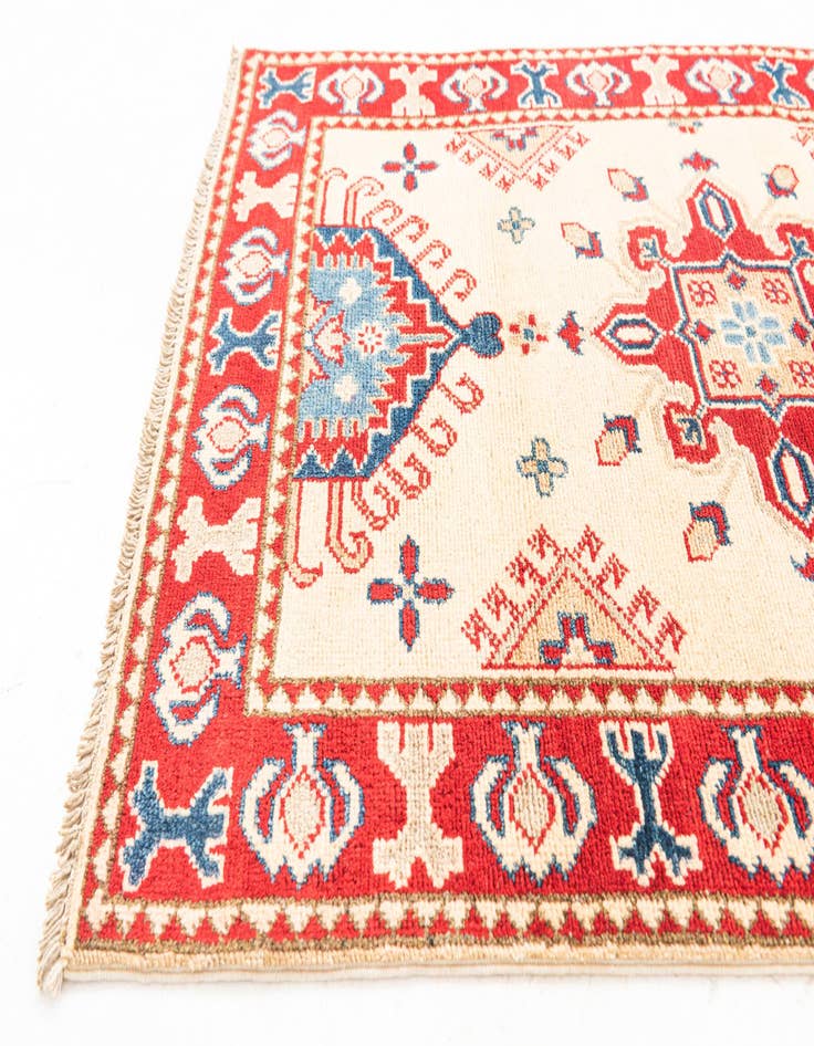 Detail image of  2' 8 x 9' 9  Hand Knotted Kazak Runner Rug
