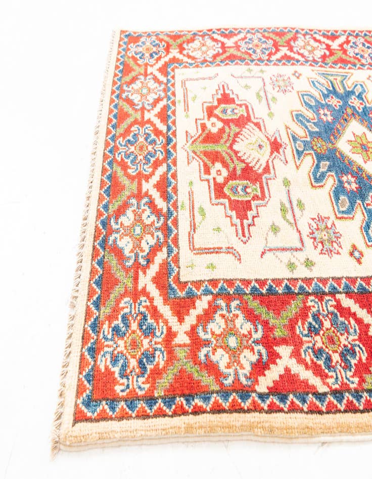 Detail image of  2' 10 x 9' 2  Hand Knotted Kazak Runner Rug
