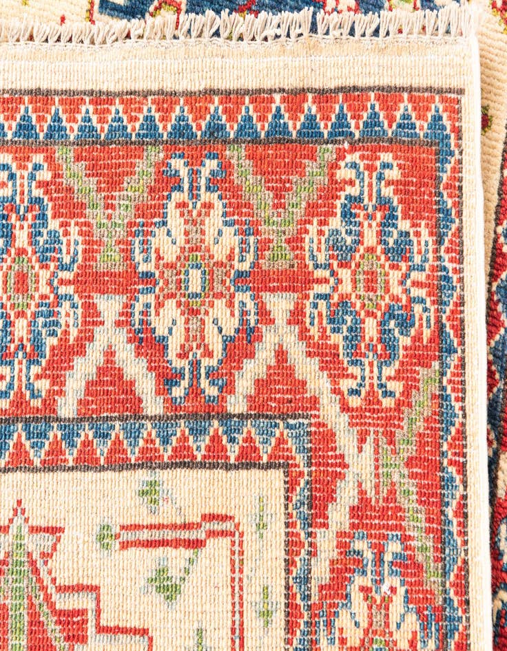 Detail image of  2' 10 x 9' 2  Hand Knotted Kazak Runner Rug
