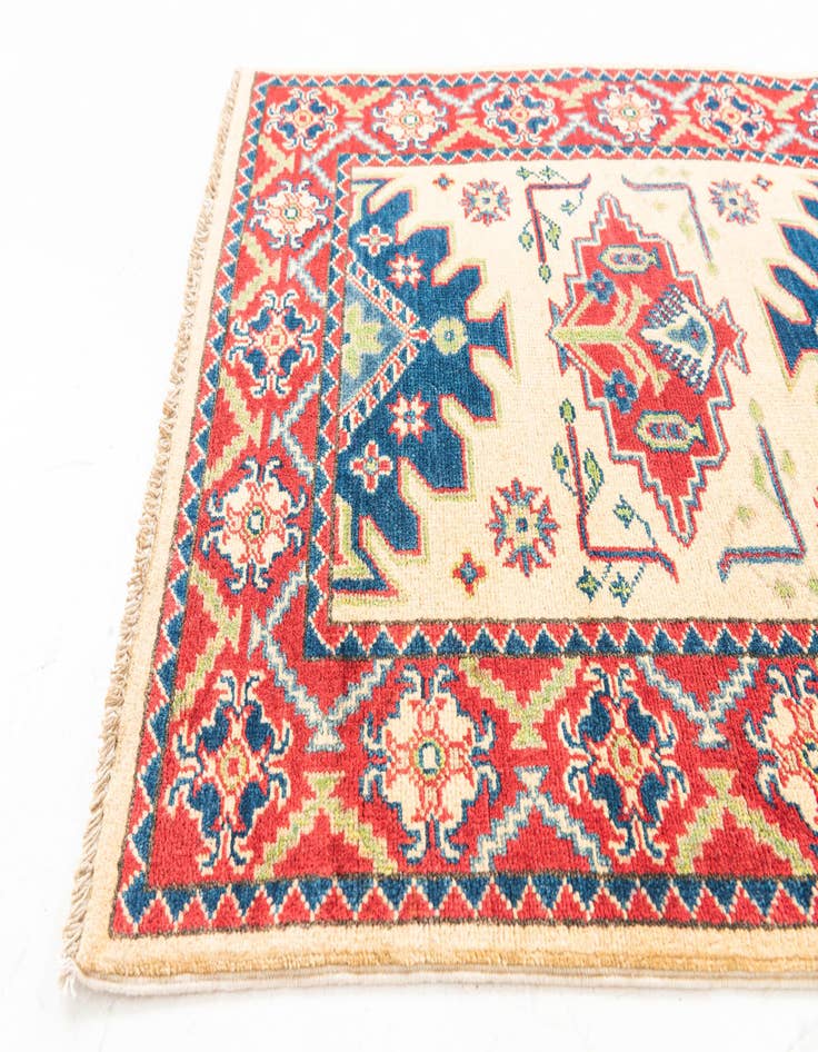 Detail image of  2' 9 x 10'  Hand Knotted Kazak Runner Rug