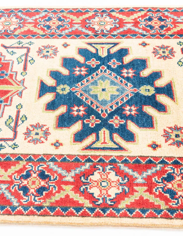 Detail image of  2' 9 x 10'  Hand Knotted Kazak Runner Rug