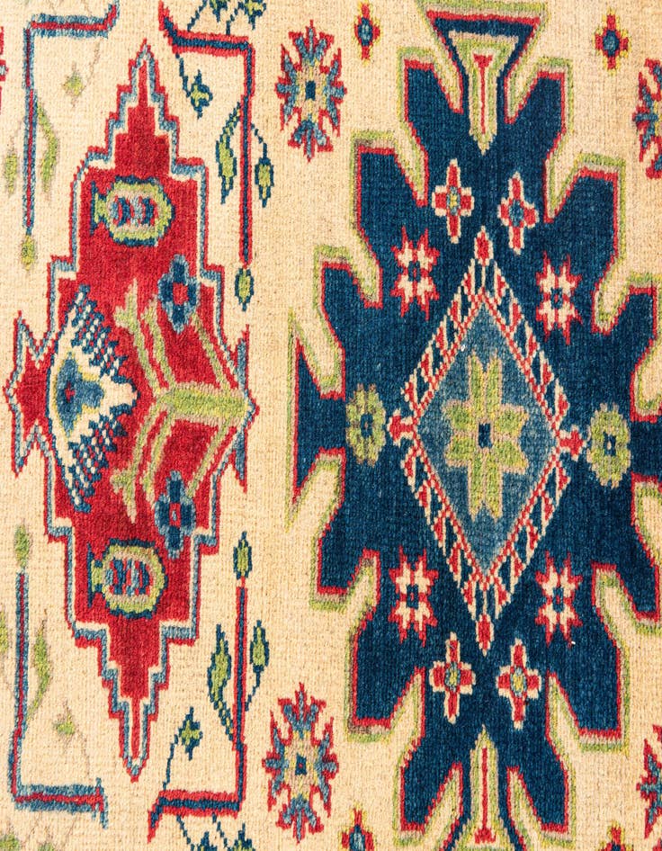 Detail image of  2' 9 x 10'  Hand Knotted Kazak Runner Rug