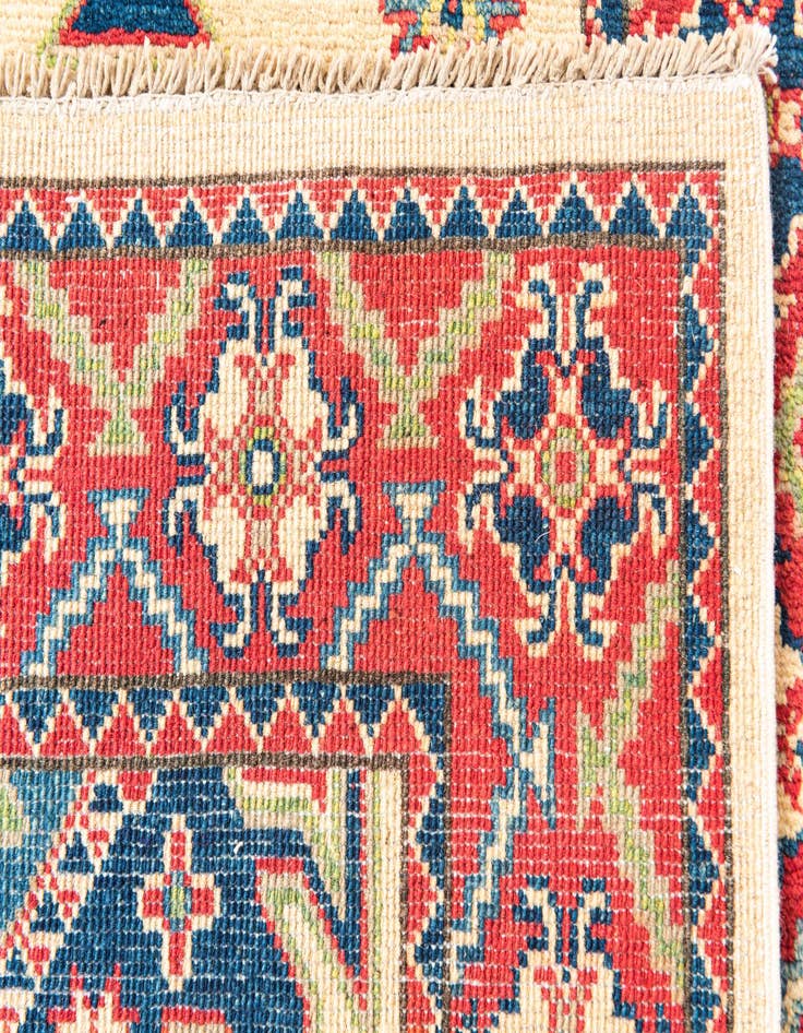 Detail image of  2' 9 x 10'  Hand Knotted Kazak Runner Rug